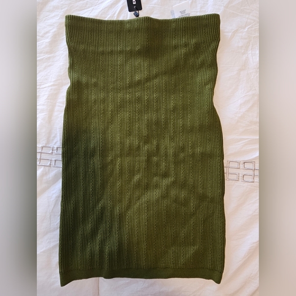 Express green skirt sweater set nwt XS bodycon - Picture 3 of 14